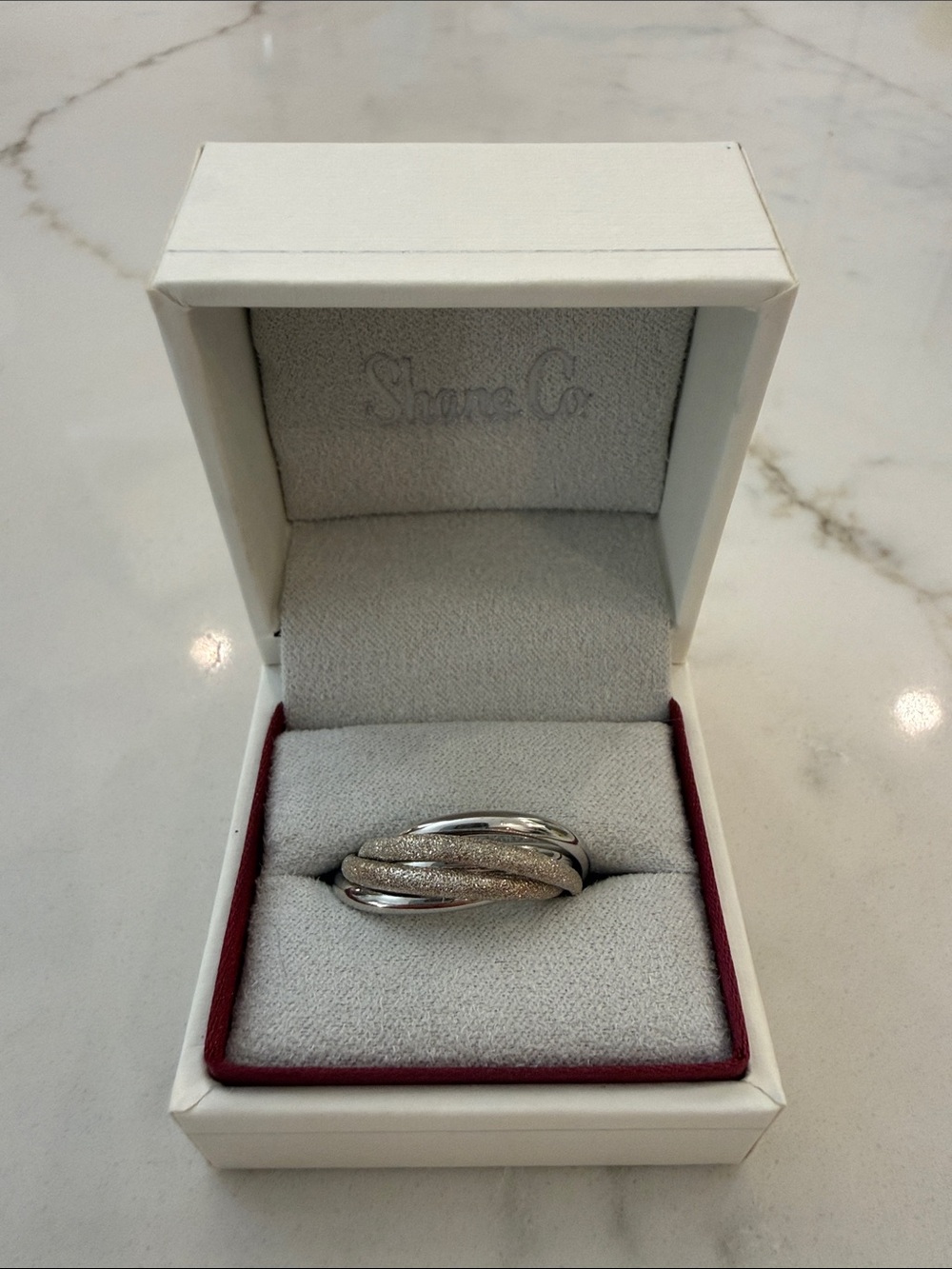 Brand New in Box, Never Worn Shane Co. Sterling Silver Rolling Ring
